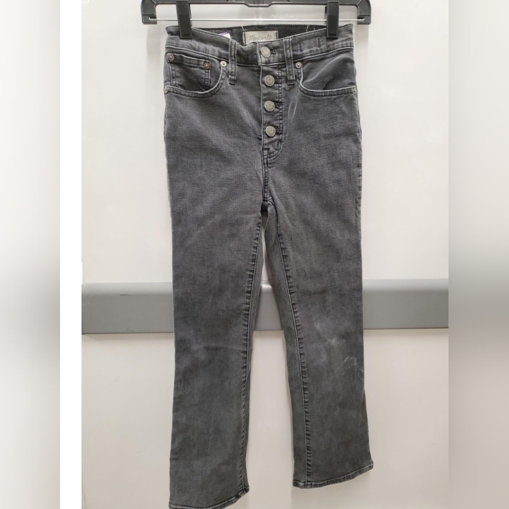 Madewell Cali Denim Boot Jeans Button Front Edition